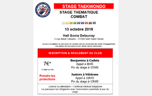 Stage TKD / Combat